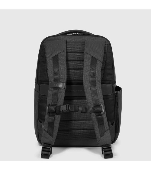 Piquadro Leather & Fabric Backpack 14" | Official Store